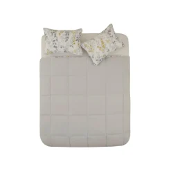 Karaca Loretta Bettwäsche-Set Doppelbett 200 x 220 cm, 100 % Baumwolle, Gelb Grau02