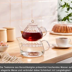 Karaca Lori Glas-Teekanne Farblös