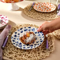 Karaca Lovely 7-teiliges Kuchen-Set für 6 Personen Rot02 Discount