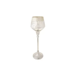 Karaca Lucca Şamdan Tealight Kerzenhalter Antikes Silber 35,5cm Sılber Outlet