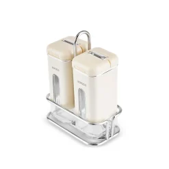 Karaca Luminous, 3-teiliger Salz- und Pfefferstreuer, Creme Creme01 Online