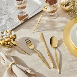 Karaca Lızbon Gold 6-Personen 30-teiliges Besteckset Discount