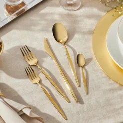 Karaca Lızbon Gold 6-Personen 30-teiliges Besteckset Discount