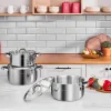 Karaca Magnus XLarge 6-teiliges Edelstahl-Topfset mit Induktionsboden Sale