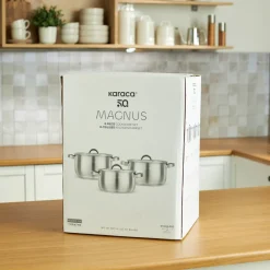 Karaca Magnus XLarge 6-teiliges Edelstahl-Topfset mit Induktionsboden Sale