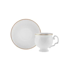 Karaca Malta Kaffeetassen-Set, 6 Personen, 100 ml Weıß01 New