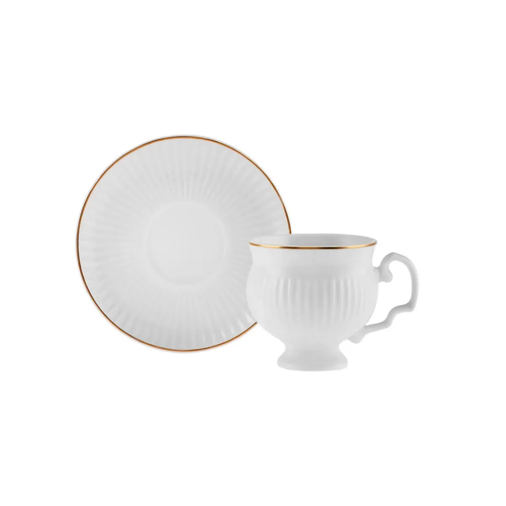 Karaca Malta Kaffeetassen-Set, 6 Personen, 100 ml Weıß01 New