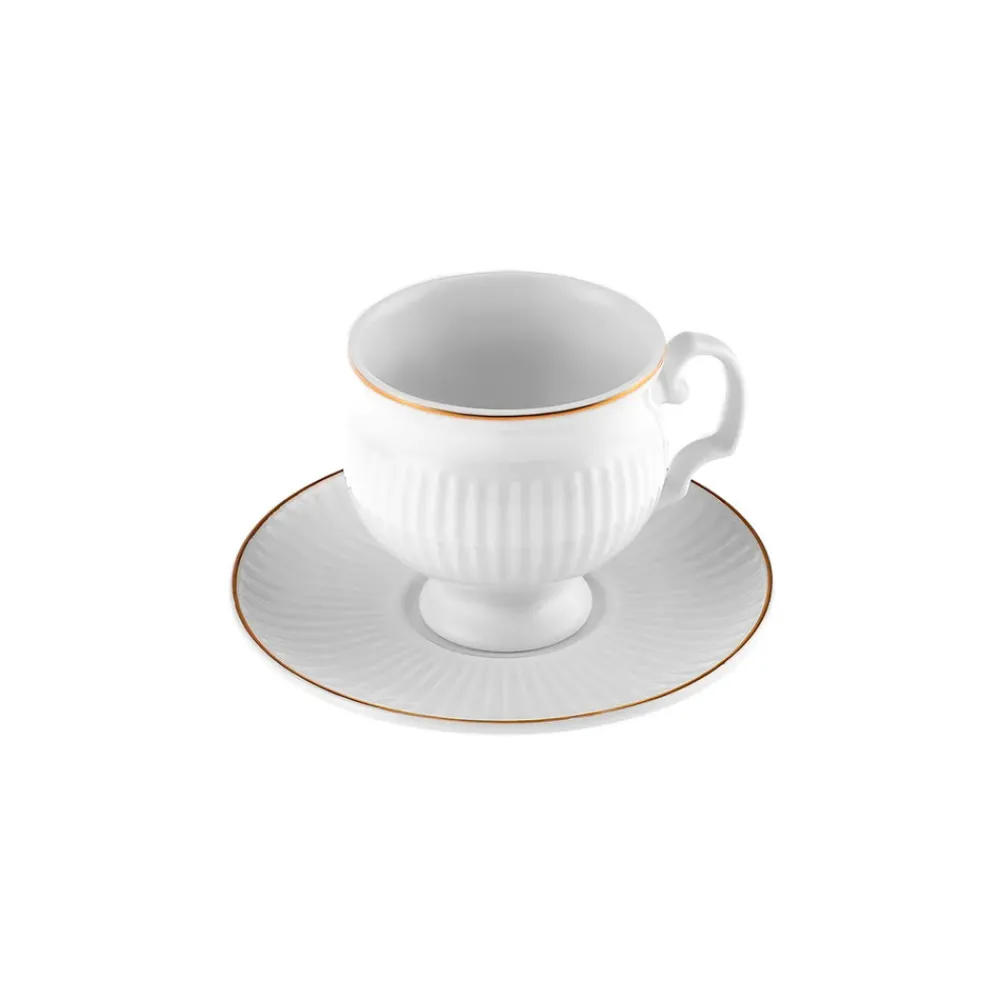 Karaca Malta Kaffeetassen-Set, 6 Personen, 100 ml Weıß01 New