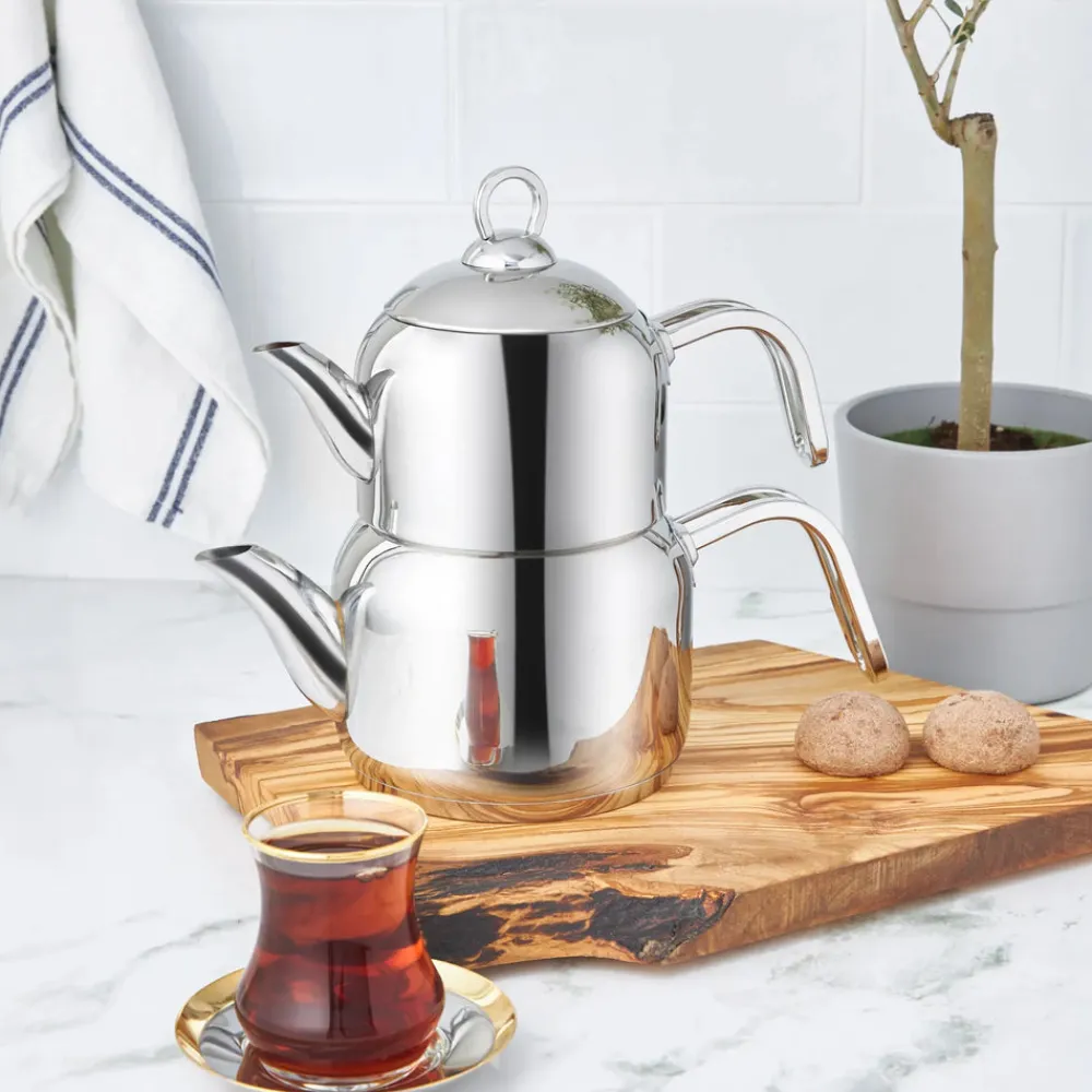 Karaca Manes Mini Teekanne Metall Sılber01 Best