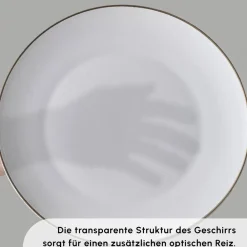 Karaca Marcelo Geschirr und Frühstücks Set, 88 Teilig Gold Best