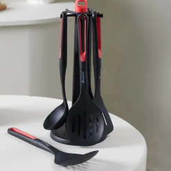Karaca Marco Rot 6-teiliges Service-Set mit Ständer Rot02 Clearance