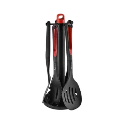 Karaca Marco Rot 6-teiliges Service-Set mit Ständer Rot02 Clearance