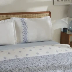 Karaca Marino Bettwäsche-Set aus 100 % türkischer Baumwolle, Doppelbett, Blau Outlet