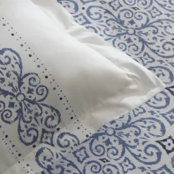 Karaca Marino Bettwäsche-Set aus 100 % türkischer Baumwolle, Doppelbett, Blau Outlet