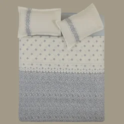 Karaca Marino Bettwäsche-Set aus 100 % türkischer Baumwolle, Doppelbett, Blau Outlet