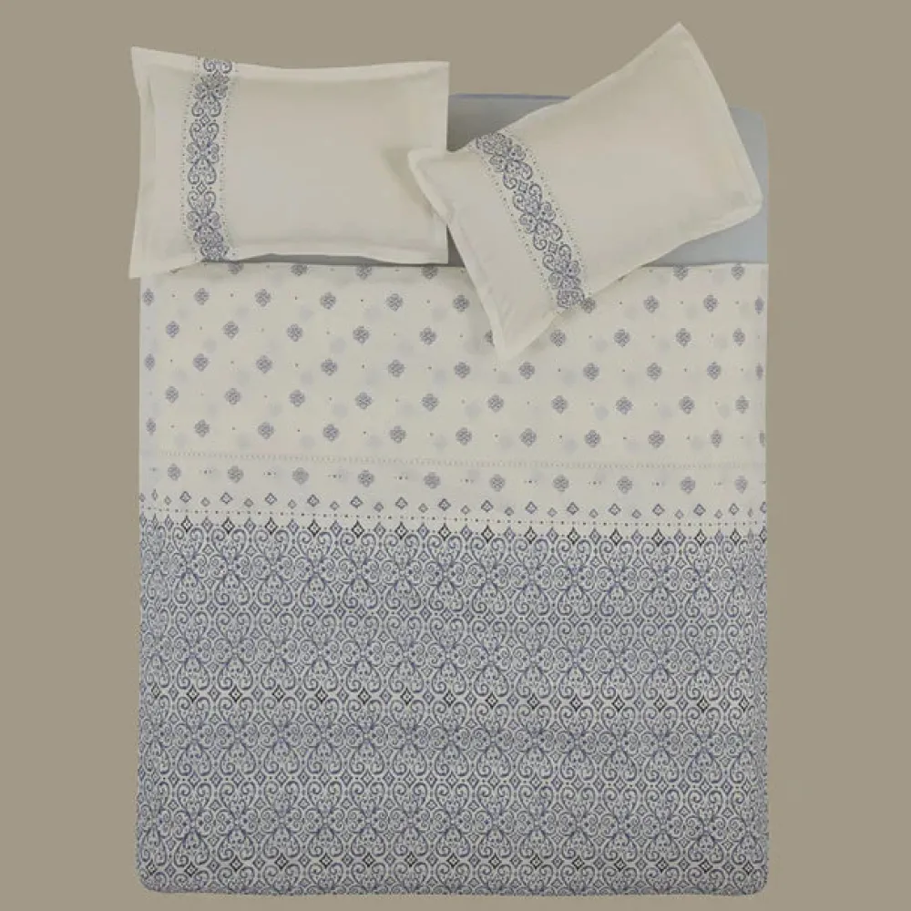 Karaca Marino Bettwäsche-Set aus 100 % türkischer Baumwolle, Doppelbett, Blau Outlet