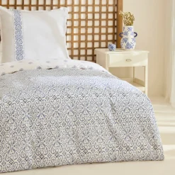 Karaca Marino Renforcé Bettwäsche-Set, Einzelbett, Blau Clearance