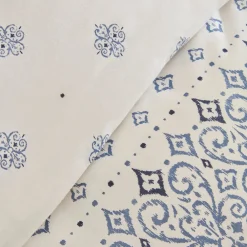 Karaca Marino Renforcé Bettwäsche-Set, Einzelbett, Blau Clearance