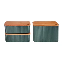 Karaca Massimo 3-teiliges Vorratsbehälter-Set Grün Grün01 Sale