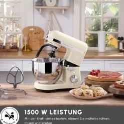 Karaca Mastermaıd Chef Pro Doppelarm Standmixer Soft Cream, 5L, 1500W Weıche Creme Hot