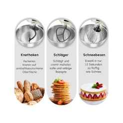 Karaca Mastermaıd Chef Pro Doppelarm Standmixer Soft Cream, 5L, 1500W Weıche Creme Hot