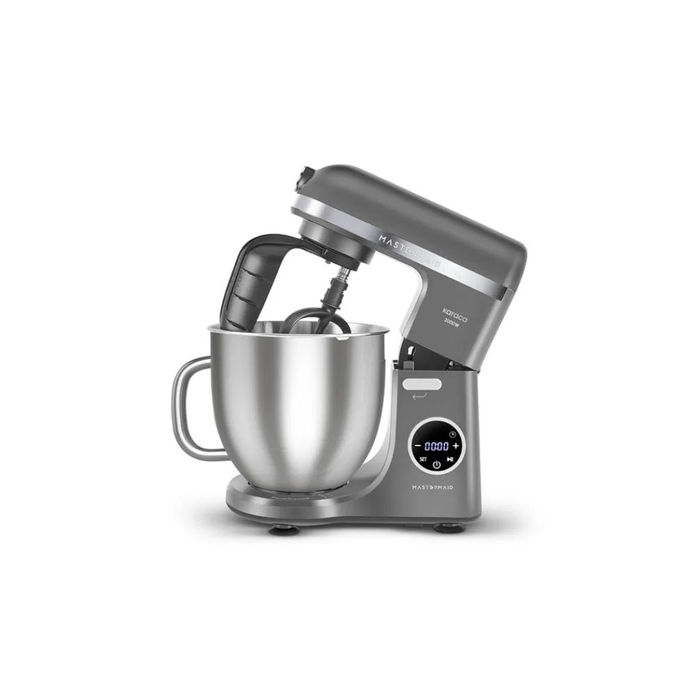 Karaca Mastermaid Chef Ultra D2000W Küchenmaschine mit Digitaldisplay Galaxy Grey 7L New