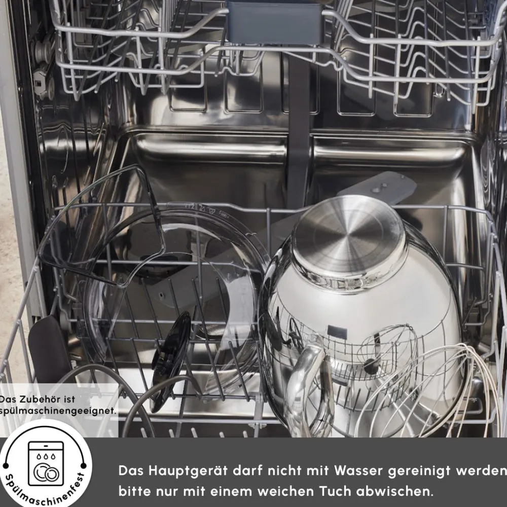 Karaca Mastermaid Chef Ultra D2000W Küchenmaschine mit Digitaldisplay Galaxy Grey 7L New
