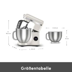 Karaca Mastermaid Chef Ultra D2000W Küchenmaschine mit Digitaldisplay Starlight 7L Hot