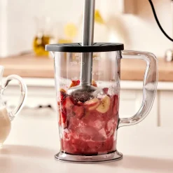 Karaca Mastermaid Küchenroboter aus Stahlglas, Langer Mixer 8 ın 1, 2500 W, Rosegold Hot
