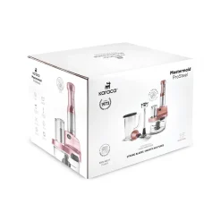 Karaca Mastermaid Küchenroboter aus Stahlglas, Langer Mixer 8 ın 1, 2500 W, Rosegold Hot