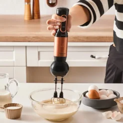 Karaca Mastermaid Küchenroboter aus Stahlglas, Langer Mixer 8 ın 1, 2500 W, Black Copper Schwarz Kupfer Discount
