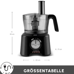 Karaca Mastermaid Power Max 11 in 1 Küchenroboter, Schwarz-Silber Matt, 2500 W Schwarz Sılber Clearance