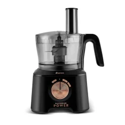 Karaca Mastermaid Power Max 11 in 1 Küchenroboter, Kupfer Schwarz Matt, 2500 W Schwarz Kupfer New