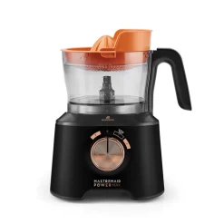 Karaca Mastermaid Power Max 11 in 1 Küchenroboter, Kupfer Schwarz Matt, 2500 W Schwarz Kupfer New