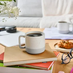 Karaca Maybel Tasse, Weiß Grau, 400 ml Weıß Grau Clearance
