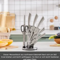 Karaca Meister Bremen Deutscher Stahl 9-teiliges Messerset Inox