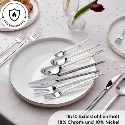 Karaca Midway Besteckset, 84 teilig, 12 Personen Platın