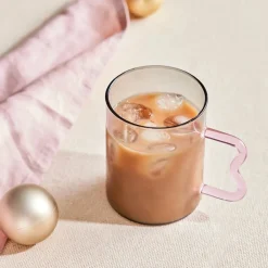 Karaca Miracle Tasse, Rosa Henkel im Zickzack Rosa01 Online