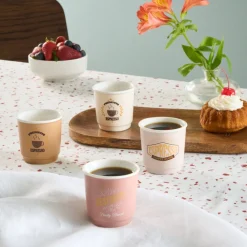 Karaca Monet Soft Espressotassen-Set, 4 Personen, 4-teilig, 90 ml Multıfarben