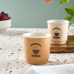 Karaca Monet Soft Espressotassen-Set, 4 Personen, 4-teilig, 90 ml Multıfarben