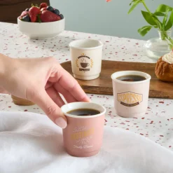 Karaca Monet Soft Espressotassen-Set, 4 Personen, 4-teilig, 90 ml Multıfarben