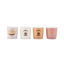 Karaca Monet Soft Espressotassen-Set, 4 Personen, 4-teilig, 90 ml Multıfarben