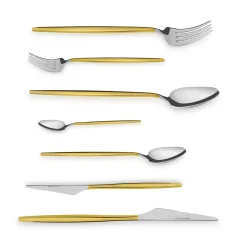 Karaca Moongate 84-Teiliges 316 Premium Besteckset in Box Gold Hot