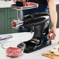 Karaca Multichef Standmixer Shiny Black Küchenchef 1900 W 5,5 l (mit Hackfleisch-/Sucuk-Wurst-/Fleischklößchenaufsatz) Best