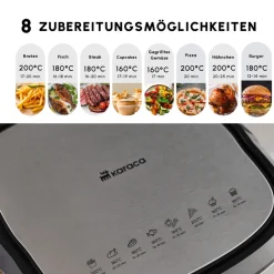 Karaca Multifry XXL 7 Liter Airfryer mit digitalem Glasfenster Inox Sale