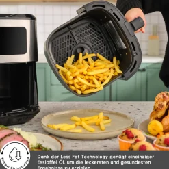 Karaca Multifry XXL 7 Liter Airfryer mit digitalem Glasfenster Inox Sale