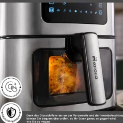 Karaca Multifry XXL 7 Liter Airfryer mit digitalem Glasfenster Inox Sale