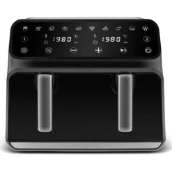 Karaca Multifry XXXL 4+4 Liter digitaler Airfryer mit zwei Kammern Inox New