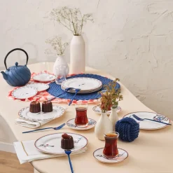 Karaca Nakkaş Dessert-Set für 6 Personen, 18 teilig Multıfarben Outlet