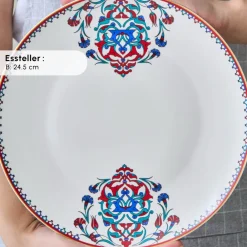 Karaca Nakkaş 26-teiliges 6-Personen Frühstücksset Multıcolor Hot